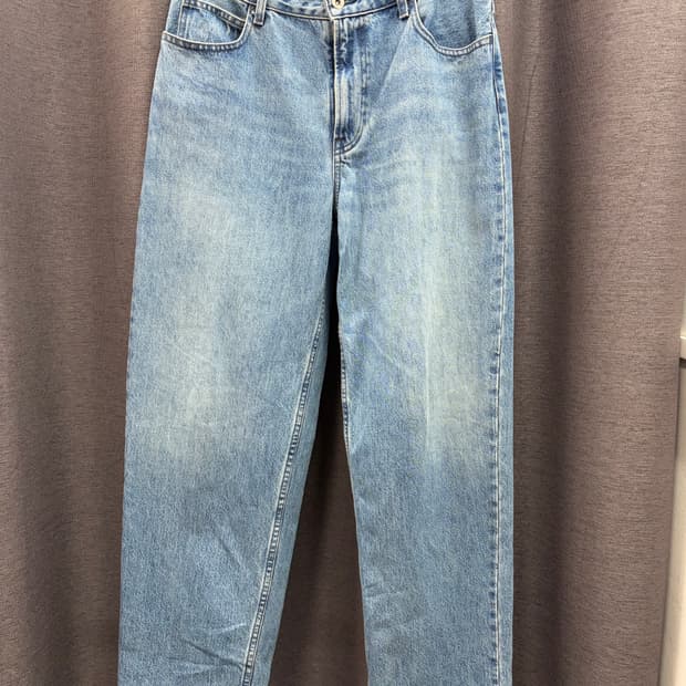 유니클로 JW Anderson 워크웨어 데님 워싱 와이드 팬츠