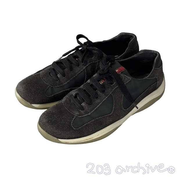 프라다 아메리카컵 스웨이드 uk 7.5