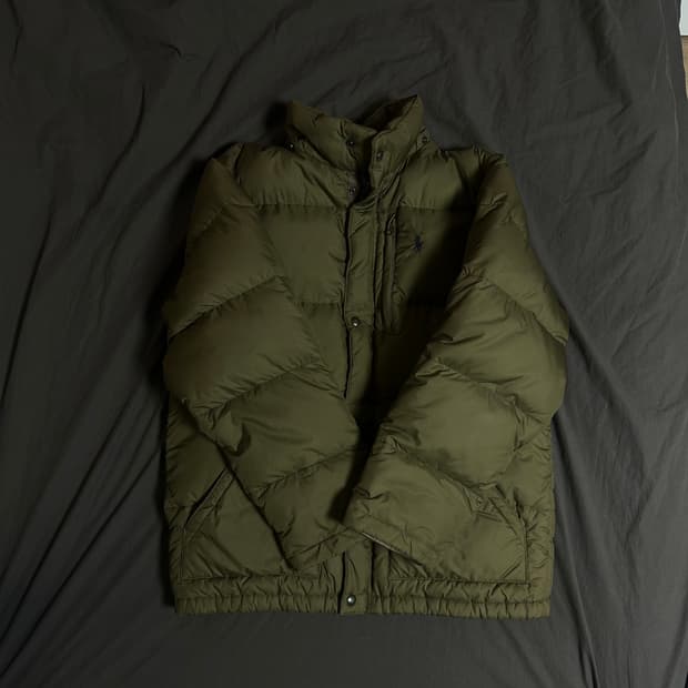 폴로 랄프로렌 카키 브라운 패딩