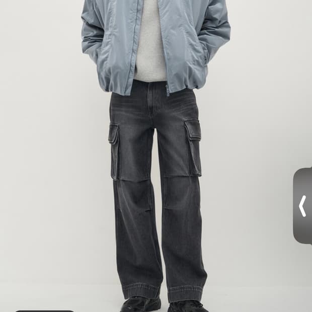 (100 size) 시스템옴므 모크넥 크링클 바람막이 블루컬러