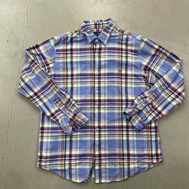 폴로 랄프로렌 클래식핏 체크 셔츠 XL