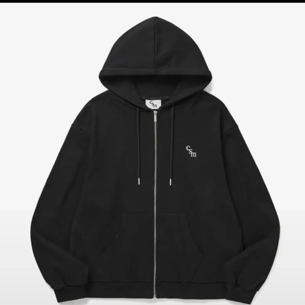 새상품 무신사 아이필블루씨에스엠 CSM 블랙 후드집업-S사이즈