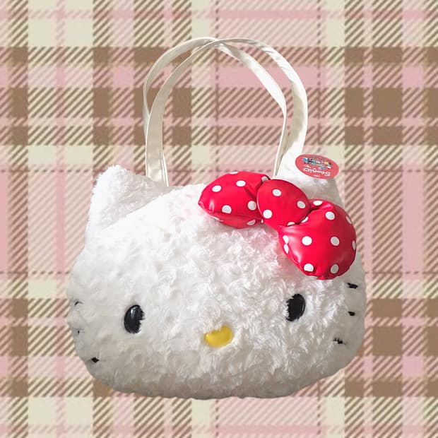 새상품) 헬로키티 빅페이스 퍼 백 정품