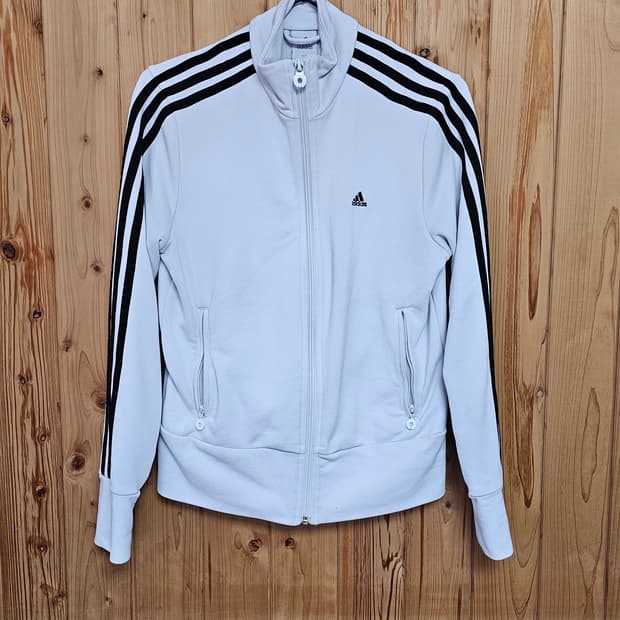 희귀 빈티지)대대장 아디다스 화이트 흰검 삼선 트랙탑 져지 95사이즈
