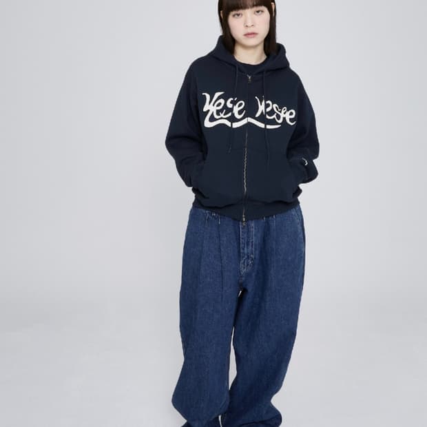 예스아이씨 후드집업 네이비