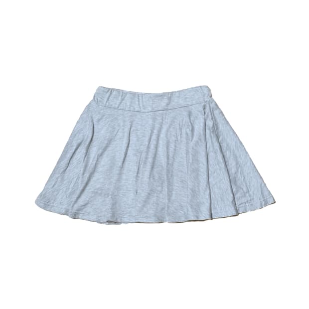 빈티지 갸루 트레이닝 스커트 미니스커트 그레이 멜란지 플리츠