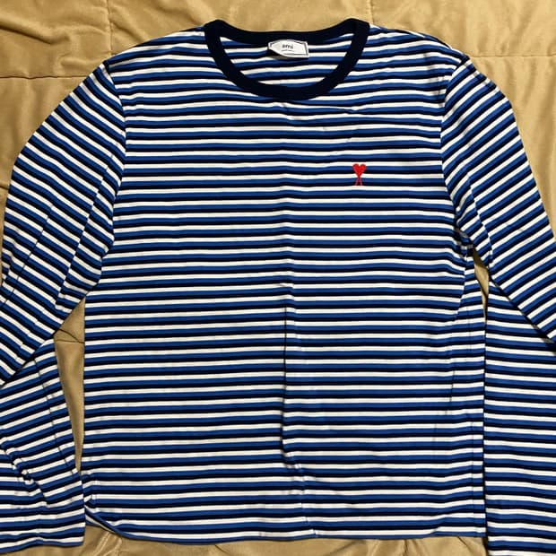 (~3/13) 아미 스트라이프 긴팔 XL