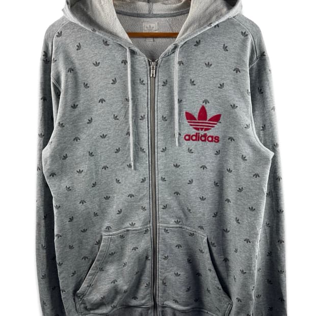 아디다스 트레포일 모노그램 후드집업2225