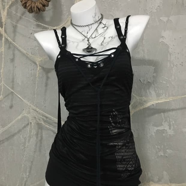 Salvage Mesh Detail Onepiece