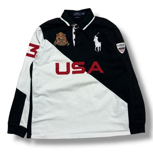 폴로 랄프 로렌 USA 빅 포니 럭비 셔츠