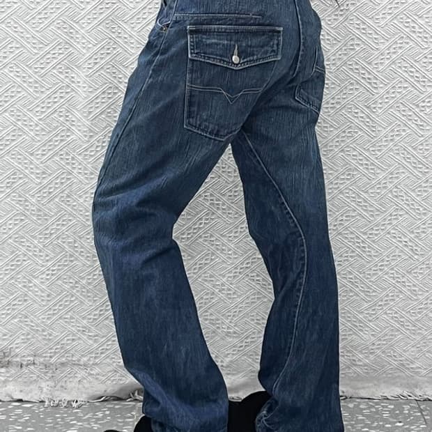 디젤 올드스쿨 레트로 빈티지 워싱 데님팬츠 32인치 C09678