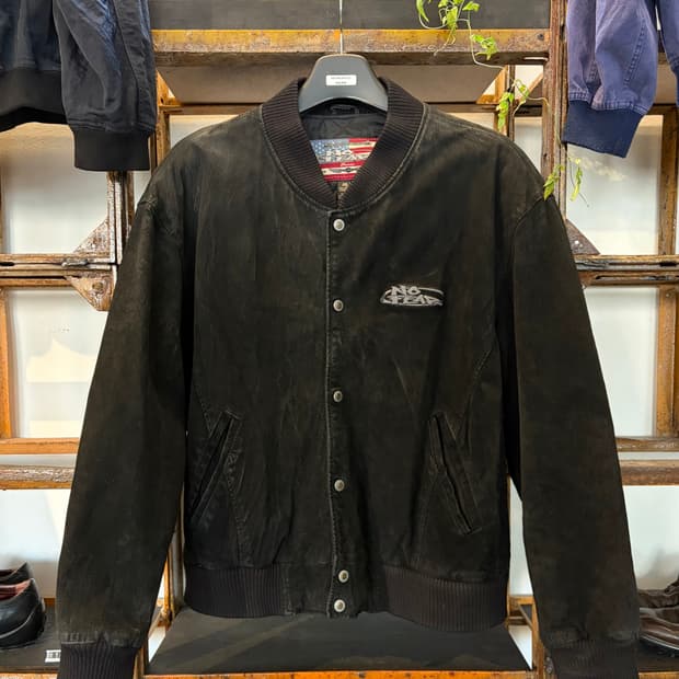 90s No fear leather jacket