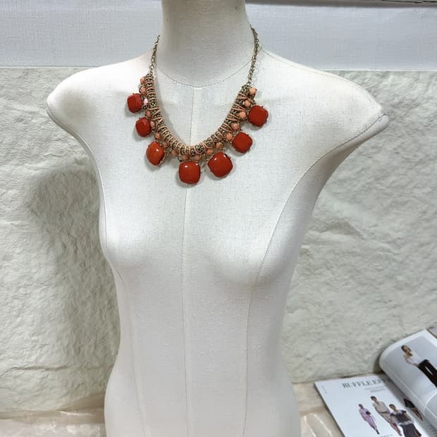 빈티지  오리엔탈 리본 목걸이