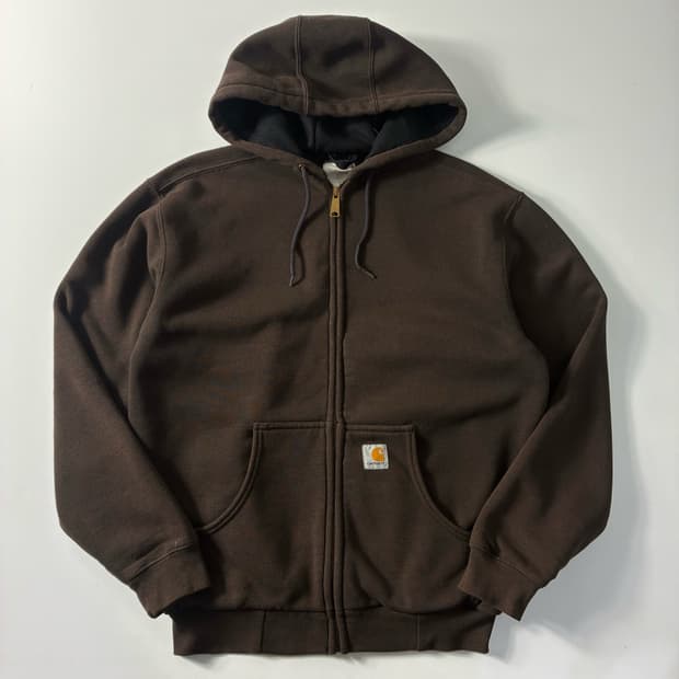 Carhartt 칼하트 00,s 레인디펜더 브라운 써멀 후드집업
