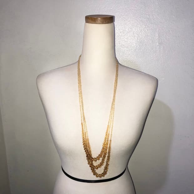 빈티지 레이어드 비즈 목걸이 페어리 오리엔탈 모리걸 하구미