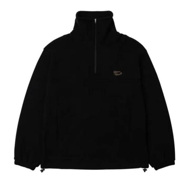 웰빙익스프레스 블랙 후리스 반집업