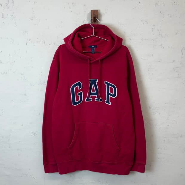 GAP 갭 로고 후드티 레드