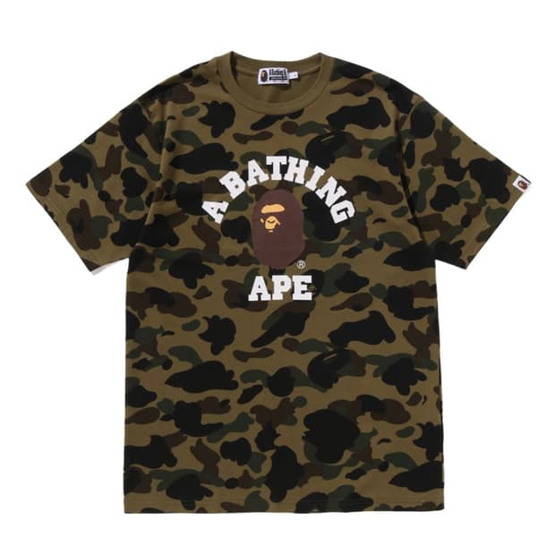 베이프 퍼스트 카모 컬리지 티셔츠