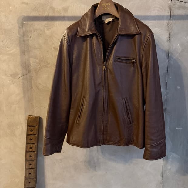 COLEBROOK&CO 싱글 라이더 레더 자켓 100