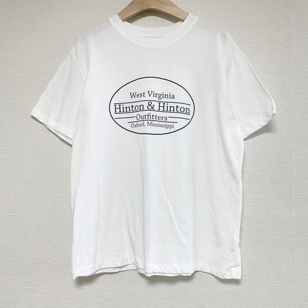 RENOUVEAU 레터링 프린팅 반팔 티셔츠 화이트 S