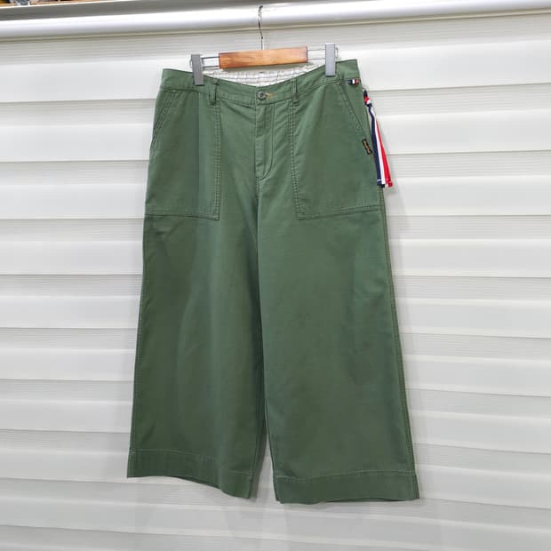 SLOWALK COAST 와이드 퍼티그 크롭팬츠- 우먼L