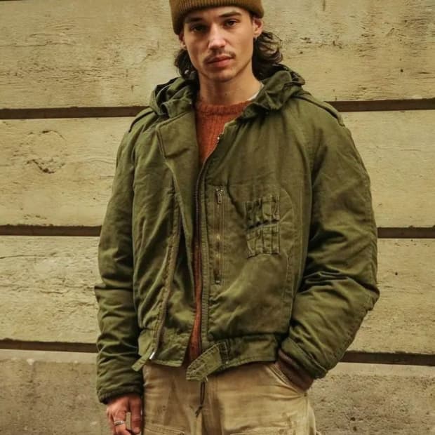 캐나다군 탱커 자켓 80s 라지 레귤러 (105-110)