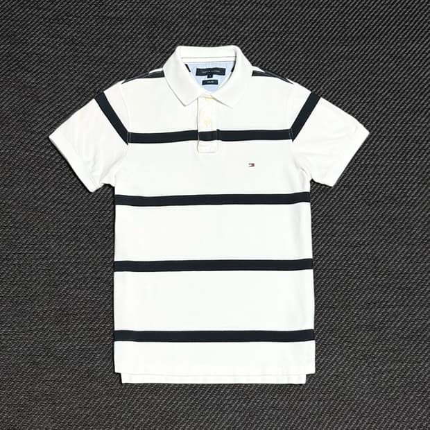 [S] Tommy 타미힐피거 스트라이프 반팔 카라티