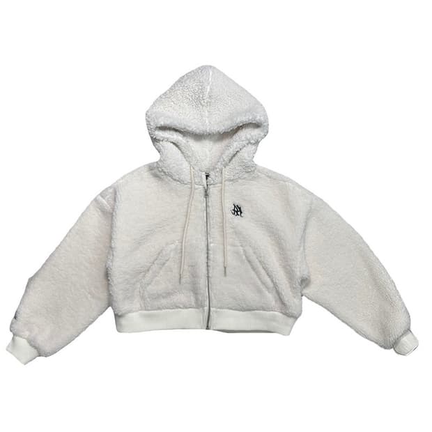 베리드 양털 크롭집업 아이보리 150