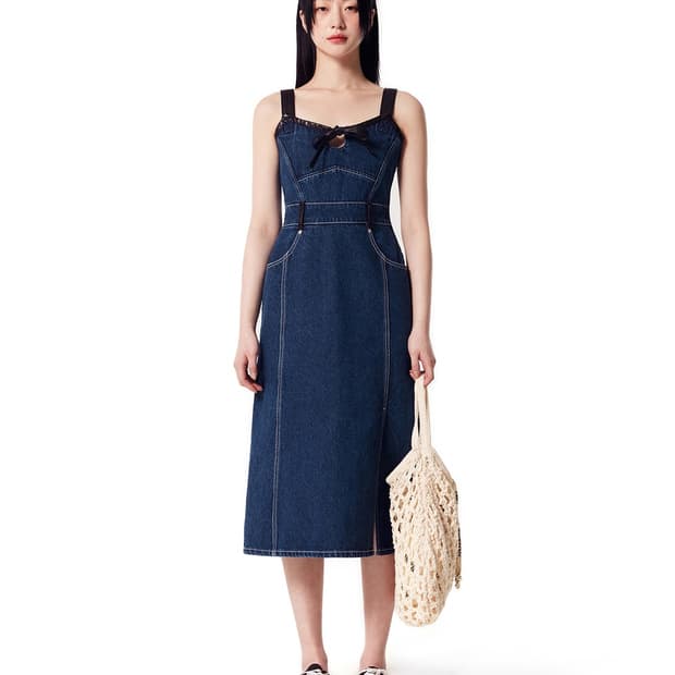 Oioi 컬렉션 데님 원피스 s