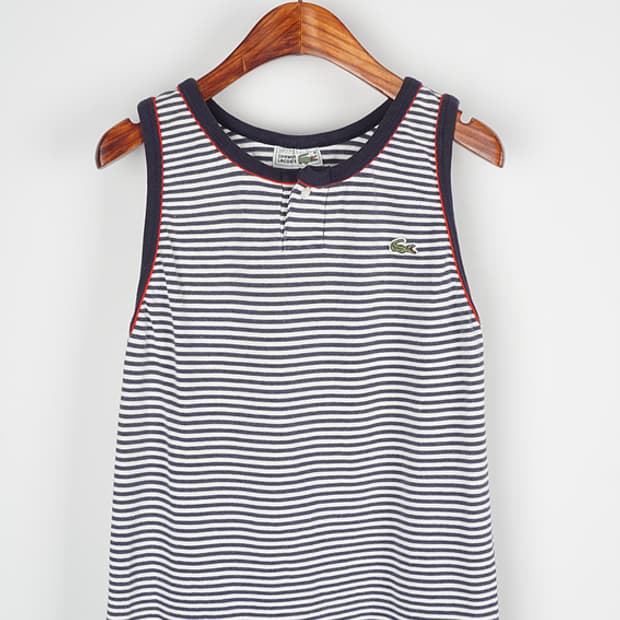  90's LACOSTE stripe sleeveless