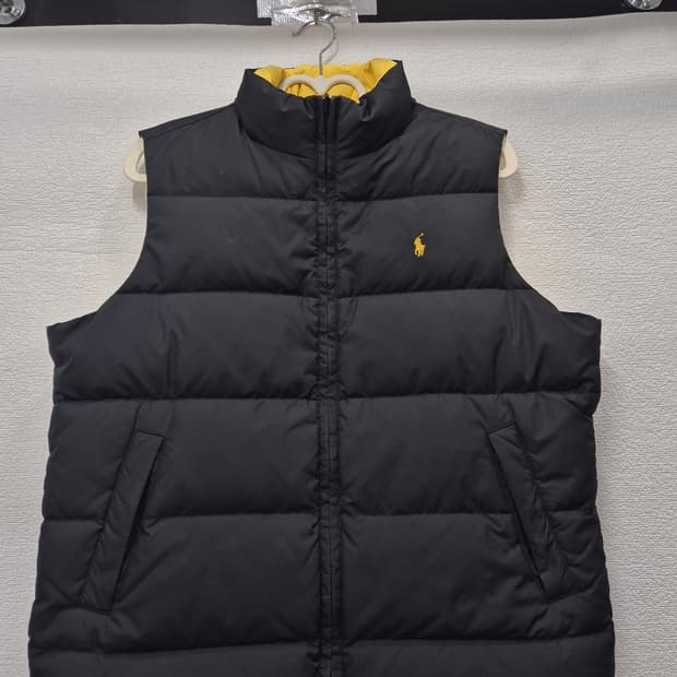 폴로 양면 블랙 패딩 조끼 / 55(정품)