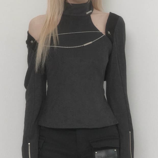 에트오소메 On-Off Chain Bolero Cardigan