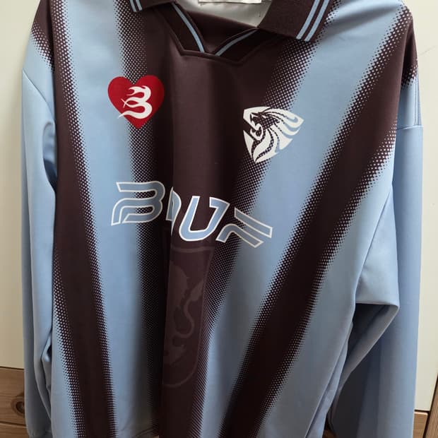 [M]Bauf 바우프 싸커 축구 엠블럼 풋볼 져지 빈티지 스카이블루