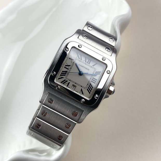 CARTIER Santos Galbee steel watch unisex