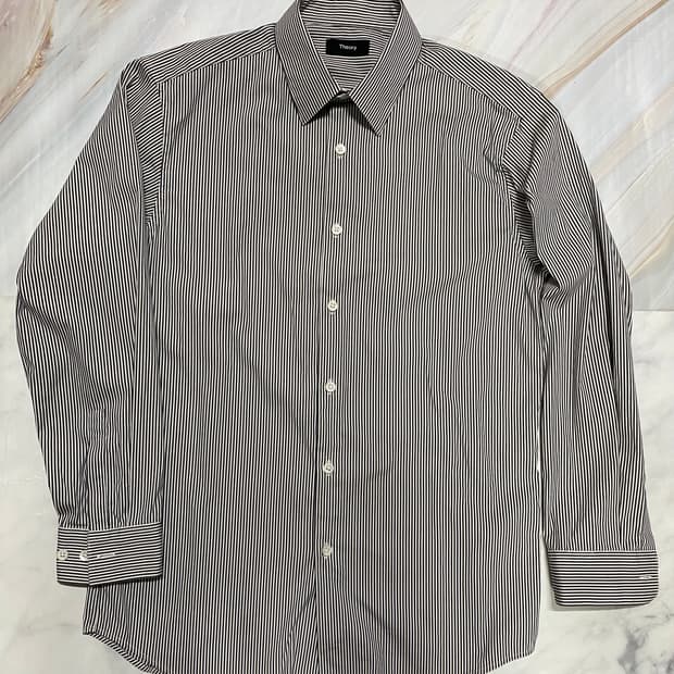 Theory 띠어리 여성 테일러드 스트라이프 셔츠 S