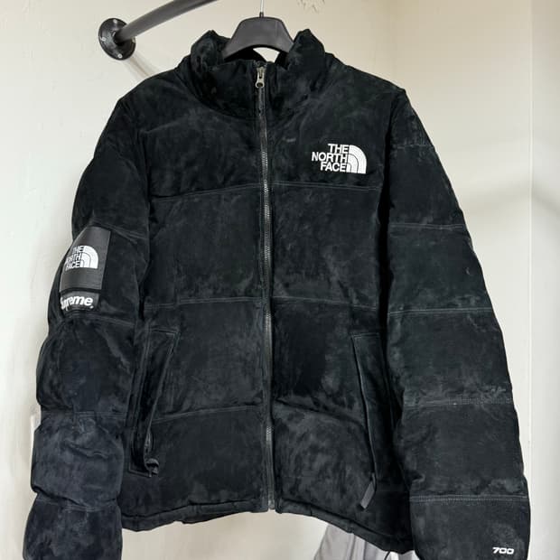 (L) 슈프림 노스페이스 스웨이드 눕시 블랙