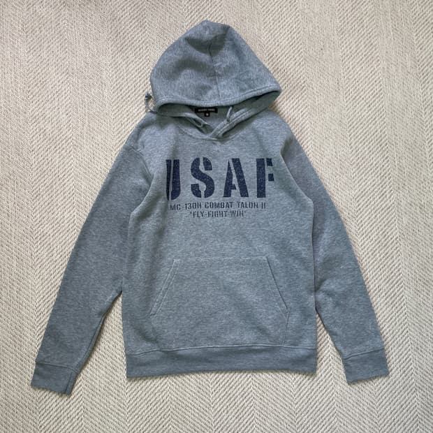 빈티지 USAF 130h 그레이 후드티 