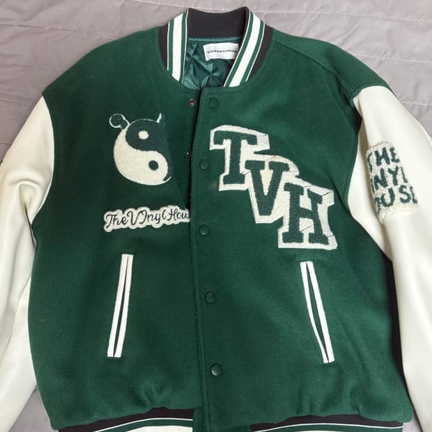 더바이닐하우스 바시티자켓 그린 m