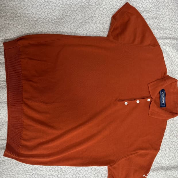 건지울른스 반팔카라니트 오렌지 m사이즈