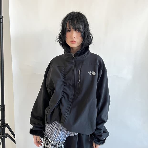 피린 업사이클링 노스페이스 후리스 자켓