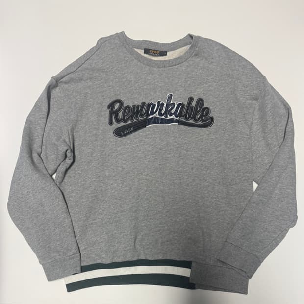 에비수 Evisu 스펠아웃 오버핏 맨투맨 XL ~ 2XL