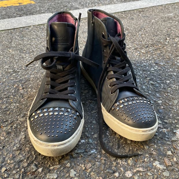 (MISOPE)10’s Studded Leather High-Top Sn