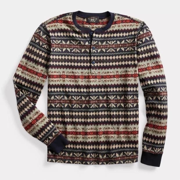 rrl 페어아일 헨리넥 m