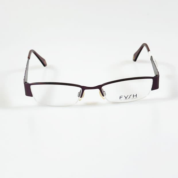 FYSH 반무테 스퀘어 메탈 프레임 빈티지 안경