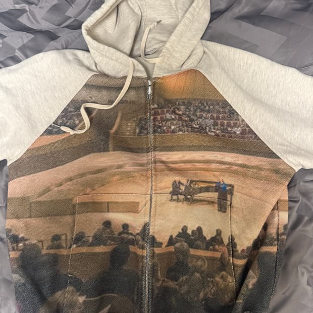 에프터프레이 프린팅 후드 집업