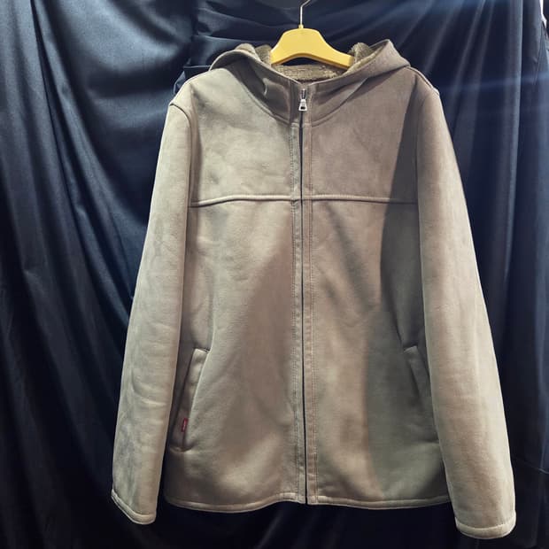 리바이스 레드탭 스웨이드 후드 집업 자켓