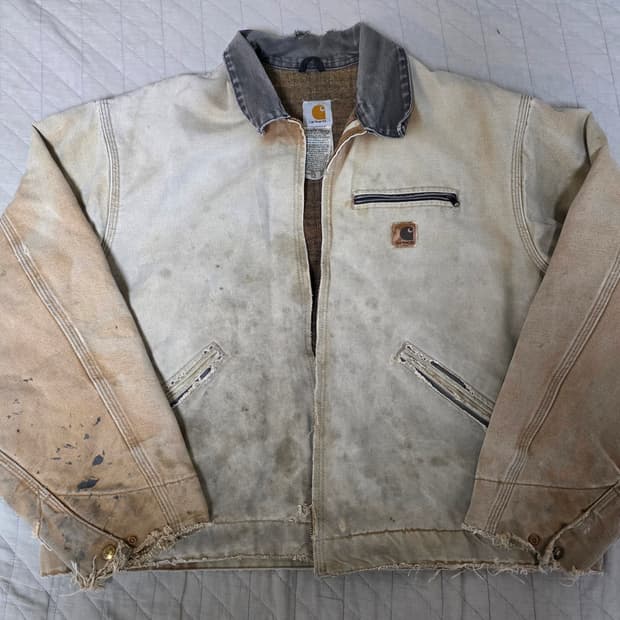 [2XL] 00s 빈티지 칼하트 J97 BRN 트래쉬드 디트로이트 자켓