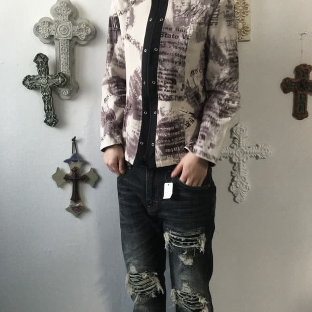 Full printing high neck zip up