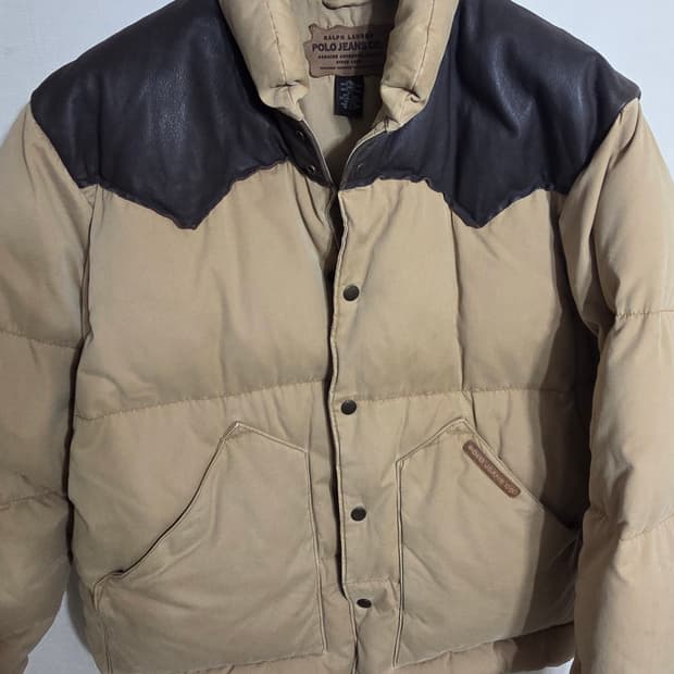 (L) 폴로 랄프로렌 빈티지 레더 패딩