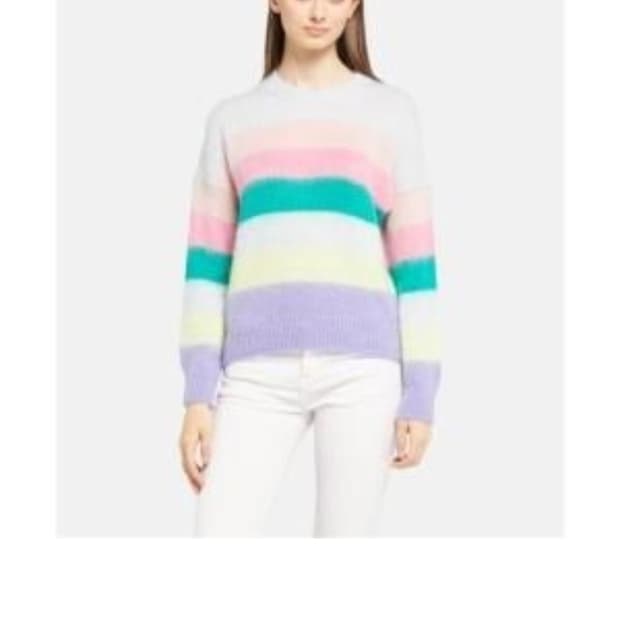 마쥬 MAJE  컬러 스트라이프 모헤어 니트 1사이즈